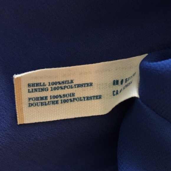 LEIFSDOTTIR 4 Blueberry 100% Silk Dress Flutter Sleeve Belted - Picture 4 of 5